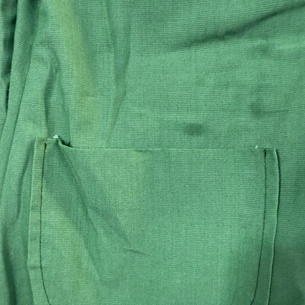 1960s Girl Scouts Uniform Culotte Romper Girls 10 Green Shift Button USA